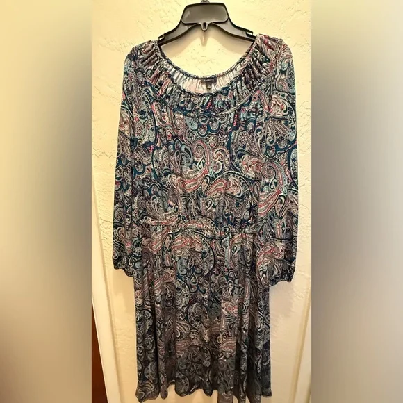 Talbots | Dresses | Talbots Vibrant Multicolor Paisley Dress | Poshmark